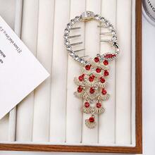 1pc Rhinestone Decorated Scrunchie With Tassel, Multi-Style Hair Claw Clip For Bun, Ponytail, Elegant & Luxurious Hair Accessory, Claw Clips, Hair Claws, Hair Slide, Hair Barrettes