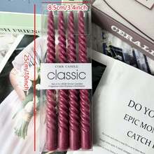 4 件 10 英寸螺旋蜡烛，粉色可选，每支蜡烛燃烧 8 小时，多种颜色可选，适用于家居装饰、卧室、节日、派对、婚礼、装饰、办公室、返校礼物、闺蜜礼物、女士礼物、冬季礼物 - 彩色 - 查看 11