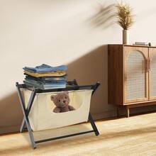 Folding Luggage Rack Foldable Luggage Stand Luggage Holder - Light Yellow Black - View 9