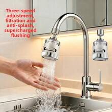 [Grifo de alta eficiencia y ahorro de agua mejorado] Diseño giratorio de 360°+ 3 modos de flujo de agua, control dual de agua fría y caliente con ajuste preciso de temperatura, fácil instalación que se adapta a diversos fregaderos, mejora la calidad de vida en el hogar, detalles de artesanía que muestran calidad, apariencia minimalista y elegante que se integra con diversos estilos de decoración, uso saludable de agua para la familia, mejora la felicidad de la vida en los detalles, una opción de alta rentabilidad que vale la pena tener.