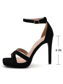 Women's Platform Heels  Heel Sandals Party Bridal Evening Shoes Francisca-2 - 黑色 - 查看 7