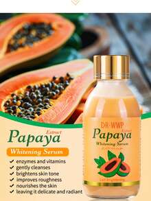 125ml Papaya Extract Brightening Facial Serum, Gently Cleanses Pores, Brightens Complexion, Improves Roughness, Deeply Nourishes And Moisturizes, Leaves Skin Radiant. - Orange - View 9