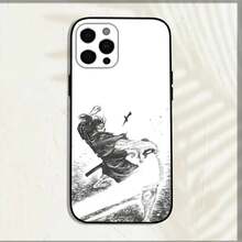 Funda de teléfono Vagabond Miyamoto Musashi compatible con  16,15,14,13,12,11,Pro,X,XS,Max,XR,Plus,Mini, funda negra suave, compatible con funda de  17, funda de  17 Pro, funda de  17 Pro Max - z6 - Ver 5