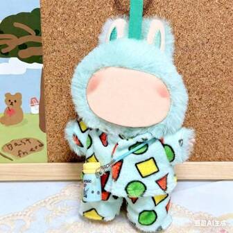 [Vêtements uniquement] Nouvelle poupée en peluche créative Labobo de 17 cm de la 1ère/2ème/3ème génération avec tenue interchangeable, pyjama mignon style Crayon Shin-Chan pour Labubu