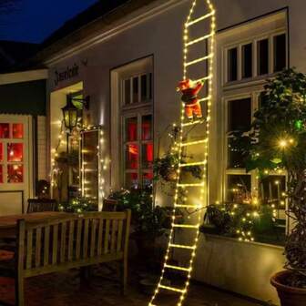 1pc LED Light String Santa Claus Ladder Hanging Lights, Room Decor Lights, Waterproof Outdoor Eaves Atmosphere Lights, Garden Yard Landscape Atmosphere Lights, Holiday Decor, Christmas Decorations, Large Christmas Decorations, Outdoor Christmas Decorations, Christmas Tree DecorationsHalloween Decor Christmas Decoration Thanksgiving Wedding Home Decor Home Decor Fall Decor Autumn Decor Birthday Decorations For Gifts Party Supplies Indoor Outdoor Garden Holiday Festival Decor Wall Decor Halloween Ornamentschristmas Decoration XMAS Decor Christmas Tree Gift Decor Thanksgiving Wedding Home Decor Home Decor Fall Decor Autumn Decor Birthday Decorations For Gifts Party Supplies Indoor Outdoor Garden Holiday Festival Decor Halloween Decor Wall Decor Halloween Ornaments