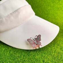 Marcador de bola de golf con clip magnético y diseño de mariposa de diamante - Accesorio de golf fácil de usar para marcar bolas en el green, regalo perfecto para golfistas