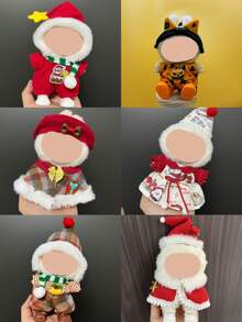 Ropa solo apta para muñeca , conjunto de atuendos de muñeca de Navidad con colgante y figura vestible, generación 1-3