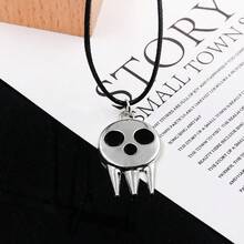 1 件噬魂者恶魔骷髅吊坠钥匙扣，动漫卡通金属钥匙圈，万圣节派对礼物 - 彩色 - 查看 6