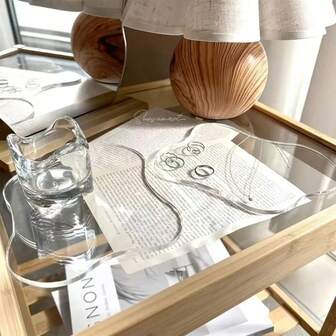 1/2/5个装透明亚克力不对称杯垫，珠宝展示垫，桌面杯垫，圣诞节、情人节、万圣节的绝佳礼物