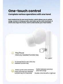 Lenovo TA210 True Wireless Sports Earphones, Semi-In-Ear Comfort, Active Noise Cancellation, Interference Isolation, Bluetooth Low Latency For Gaming, Compatible With Apple, Huawei, And Android, Sakura White