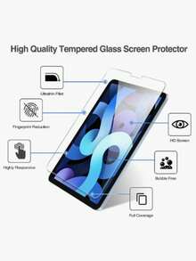 2pcs Tempered Glass Screen Protector HD Clear Anti-Scratch Anti-Fall Full Coverage Anti-Fingerprint Compatible With Ipad Air 4/5/6/7, 7-10, 11 A16(2025) Back To School 2026 Student Essential - HD - View 8