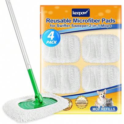 6er Pack für  Feuchte Bodentücher, Ideal für  Bodenwischer Nass, Waschbar für  Bodentücher Wiederverwendbar, Mikrofaser für  Wet, Trockene/Feuchte Bod