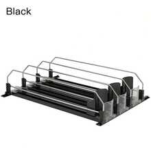 3pcs/5pcs Adjustable Refrigerator Beverage Rack, Soda Can Organizer, Drink Pusher, Beverage Bottle Storage Shelf, Suitable For Food Compartment & Kitchen, Space Saving, Easy Access Design