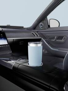 20 盎司辦公室咖啡杯，304 不銹鋼真空保溫杯，帶蓋，水瓶，非常適合冷熱飲品，非常適合旅行和戶外使用，送給女士、媽媽、最好的朋友、新娘、伴娘禮物、白色女婢的生日禮物禮物，白茶杯，母親節，情人節，新年禮物 - 藍色 - 查看 8