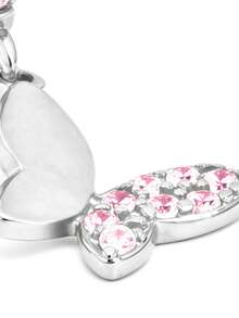 1 par de pendientes de mariposa de plata de ley 925 con diamantes micro-incrustados, diseño único y elegante, adecuado para fiestas, regalos, uso diario, incluye una caja de regalo delicada - Plata con diamante rosa - Ver 6