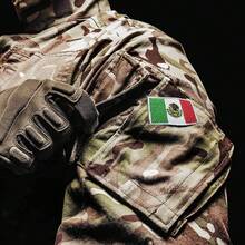 2 Parches De Bandera Deéxico Bordadosácticos Militares Con Gancho Y Bucle, Parche Para Planchar, Parche Colorido De La Bandera Para Sombrero, Mochila, Chaquetas, Pantalones, Vaqueros, Suministros - México - Ver 7