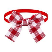 1PC Red Bow Tie Pet Tie, Creative Grid Ripple Dot Stripe Design Elements, Suitable For New Year And Christmas, Decorative Accessories For Small Dogs And Cats - Multicolor - View 13