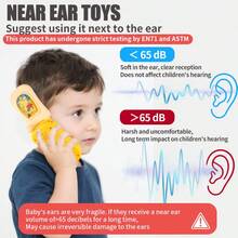 有趣且具有教育意义的早教卡通音乐翻盖手机玩具 - 适合男孩和女孩的激动人心的生日、圣诞节、新年礼物 - 翻蓋音樂手機 - 查看 5