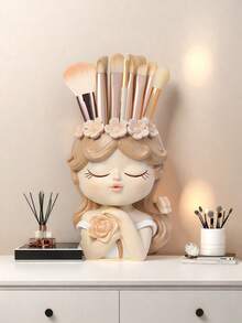 1 hộp đựng cọ trang điểm thanh lịch, thích hợp để cất giữ cọ trang điểm, có thể dùng làm vật trang trí bàn làm việc hoặc quà tặng cho bạn bè, người thân, hoặc trang trí sinh nhật. - Nhiều màu - Xem 8