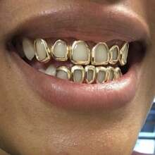 1 Set Hollow Out Fang Teeth Jewelry, Personalized Hip Hop Teeth Decor, Halloween Cosplay Prop, Unisex