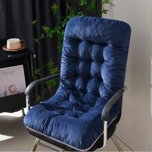 1 件超柔软毛绒长椅坐垫、加厚座垫和靠背垫套装，适用于办公椅、摇椅、秋冬