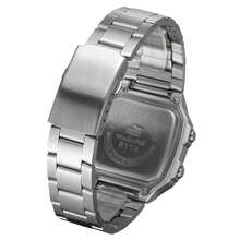 Men's Luxury Retro Alloy Watch LED Digital Sports Watch Waterproof Military Tactical Luminous Watch Backlight Wrist Watch - 銀色 - 查看 6