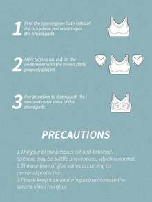 Double-Sided Sticky Bra Inserts,Snowy Sticky Bra Inserts,Sticky Bra Push Up, Self Adhesive Pads Ultra Instant Lift Bra, Push Up Bikini Pads For Sports Bra Swimsuit - Multicolor - View 8