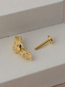 1PC 316 Stainless Steel Flower Snake Moon Star CZ Cartilage Earring Helix Tragus Studs Flatback Labret Nose Stud Piercing Daith Conch Earrings 18G