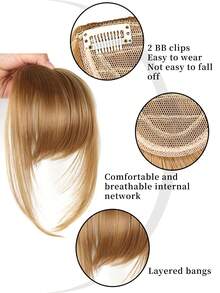 人造假发卡通刘海女小脸仿真自然碎刘海假发，带发爪夹、发夹、发卡、发卡、发饰、女士发饰