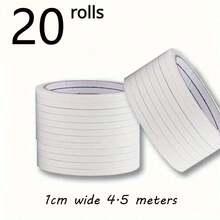 5/10/20 Rolls Of Double-Sided Transparent Tape (Two Sizes) - Strong Adhesive, Suitable For Multi-Purpose Use Such As Office, School, DIY Projects, Scrapbooks, Art, Handicrafts, Card Making, Gift Packaging, Etc., Easy To Tear, No Residue Left.