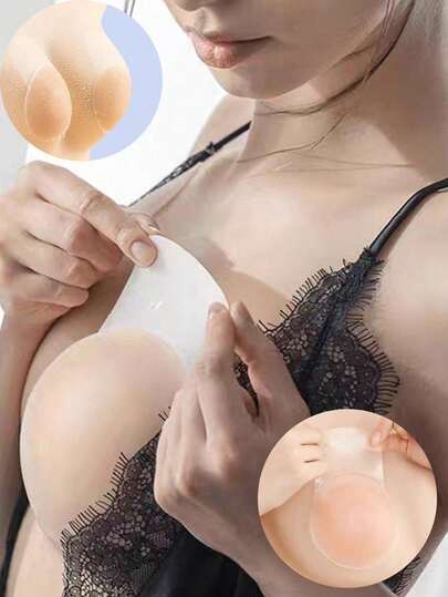 Reusable Seamless Silicone Nipple Covers, Invisible Breast Lift Tape, Anti-Slip Pasties, Solid Color Bra Accessories, 100% Silicone, Hand Washable,Easy To Clean Bra Accessories,Fits All Bust Sizes 2pcs/10pcs