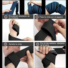 6pcs vendas para rodillas gym, Wraps para rodilla gym con Vendas para Rodilla, muñequeras, y Straps para Gimnasio, Equipo de entrenamiento de pesas, Evita lesiones en tus articulaciones - Negro - Ver 9