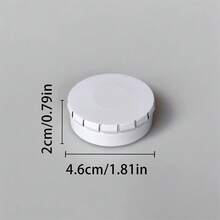 1pc Portable Small Size Cigarette Tobacco Storage Container, White Metal Smoking Accessories Organizer