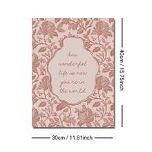 1 幅无框《现在你身处这个世界，生活多么美好》圣经经文育儿海报复古植物花卉基督教墙壁艺术帆布印刷女婴房间美学装饰画，适用于儿童房、客厅、卧室、现代家居装饰 - 彩色 - 查看 10