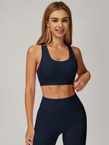 MASKERT Damen Sport Set: Racerback stoßfester Sport-BH und hochgeschnittene Yoga-Leggings, barfußgefühl, hautfreundlich und bequem, 2 Stücke Set für Fitness und Training