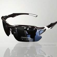 Fashionable Polarized Half-Frame Sunglasses For Men, Suitable For Cycling, Running, Fishing, Unisex Street Style, Lightweight And Transparent, All Season