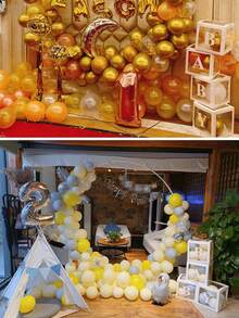 Scatola trasparente per decorazione festa di compleanno, decorazione per gender reveal, scatola singola per palloncini, forniture per feste di compleanno, creazione di atmosfera, decorazione per feste di celebrazione - Bianco - Visualizzare 9