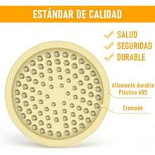 AUTOWT Ducha de Lluvia de Alta Presión, Cabezal de Ducha de ABS para Baño, Iseño de Cromo Moderno y Lujoso Instalación Sencilla sin Herramientas Ángulos Ajustables Regaderas Fijas(6 Inch) - 6 pulgadas-Dorado - Ver 3