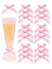 10/25 件 150 毫升/5 盎司香槟杯起泡香槟酒吧杯透明敬酒杯适用于野餐婚礼派对鸡尾酒活动用品和户外庆祝活动优雅且易于清洁，新年和圣诞节。（塑料玻璃-杯蛋糕装饰婚礼装饰周年纪念日） - 彩色 - 查看 3