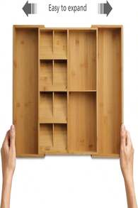 Joseph Joseph DrawerStore Compact Knife Organizer, Holds Up To 9 Knives, Kitchen Organization &Amp; Drawer Storage, Bamboo - MàuA - Xem 2