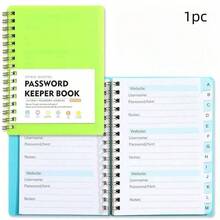 1pc/2pcs Random Letter Labeled Password Notebook A6 Pocket-Sized Password Book, Suitable For Internet Website Login, Hardcover Password Journal, Ideal Gift For Men And Women At Home, Office Or School