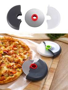 1-3pcs Stainless Steel Pizza Cutter Wheel With Blade Cover - Multicolor - View 3