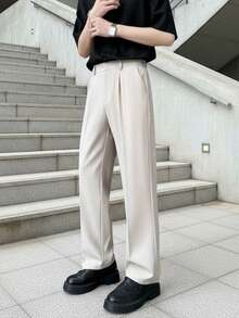 Men's Business Elegant Versatile Straight-Leg Suit Pants For Commuting - Apricot - View 5