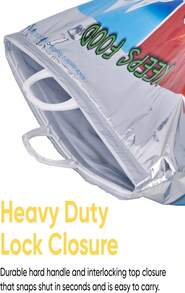 Superio Hot And Cold Insulated Bags For Food Delivery, Grocery Shopping Bags, Food Storage For Hot And Frozen Food For Travel, Disposable Cooler Bag, Reinforced Thermal Lunch Bag (1, 155"X13") - ColorA - 查看 5