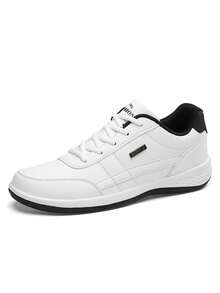 大码男士休闲运动鞋，防水轻便透气跑步鞋，百搭休闲运动鞋 - 白色 - 查看 9