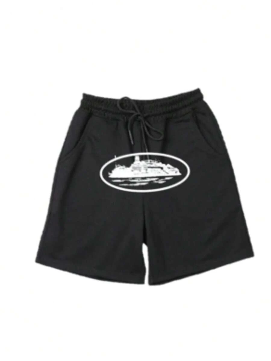 Men's CRTZ Streetwear Urbanculture Sweatpants - 黑與白 - 查看 1