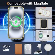 Deluxe Wireless Charging Magnetic Case With Lens Protection Plating Clear Shockproof Transparent TPU Case Compatible With IPhone 17 17Pro 17Air 17Pro Max 16 16Pro 16Pro Max 15 15Pro 15Pro Max Case - Black - View 6