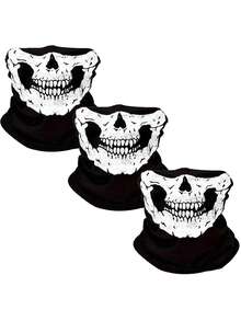 1pc/3 Packs Breathable Skull Mask, Seamless Raffa Face Mask, Multi-Function Outdoor Cycling Scarf - Multicolor - View 9