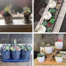 Suculentas Artificiales,Decoración de Plantas Falsas de Sin Macetas,Surtidas Mini Plantas Suculentas para Bricolaje,Lavabl y No te Desvanezcas,Decoración de la Oficina,el Hogar,Jardín,Mesa mini plantas decorativas perfectas para combinarlas con luces navideñas adornos Christmas para mesas de comedor escritorios baños y regalos de temporada - Mini Plantas Suculentas - Ver 5
