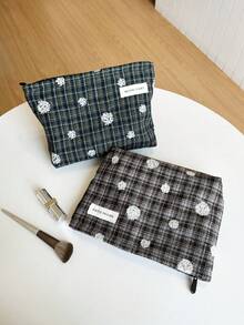 MEYOU FAIRY AGG 女款刺繡化妝包，內袋式便攜旅行盥洗包，手提包，多功能保養品收納袋，女性衛生棉收納袋，送給媽媽、女友的禮物，學生筆袋 - 彩色 - 查看 4